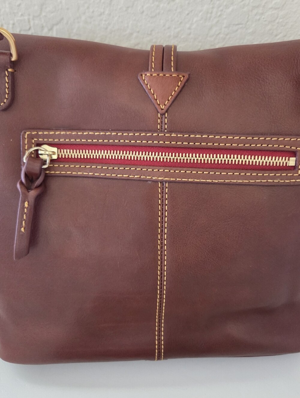 Dooney and Bourke Florentine Medium Toggle Crossbody In Chestnut - Picture 3 of 12